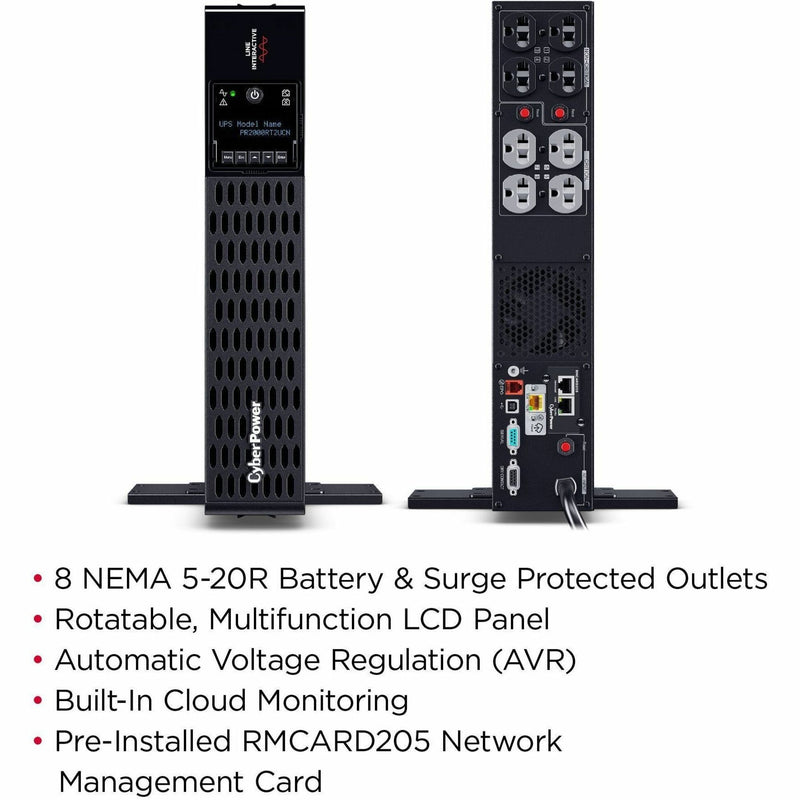 Combined front and rear view of PR2000RT2UCN with feature highlights