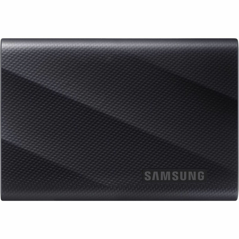 Detailed view of Samsung T9 SSD surface texture