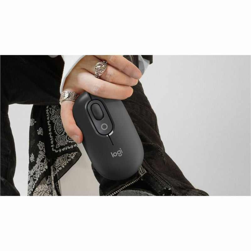 Lifestyle image showing Logitech POP Mouse being held