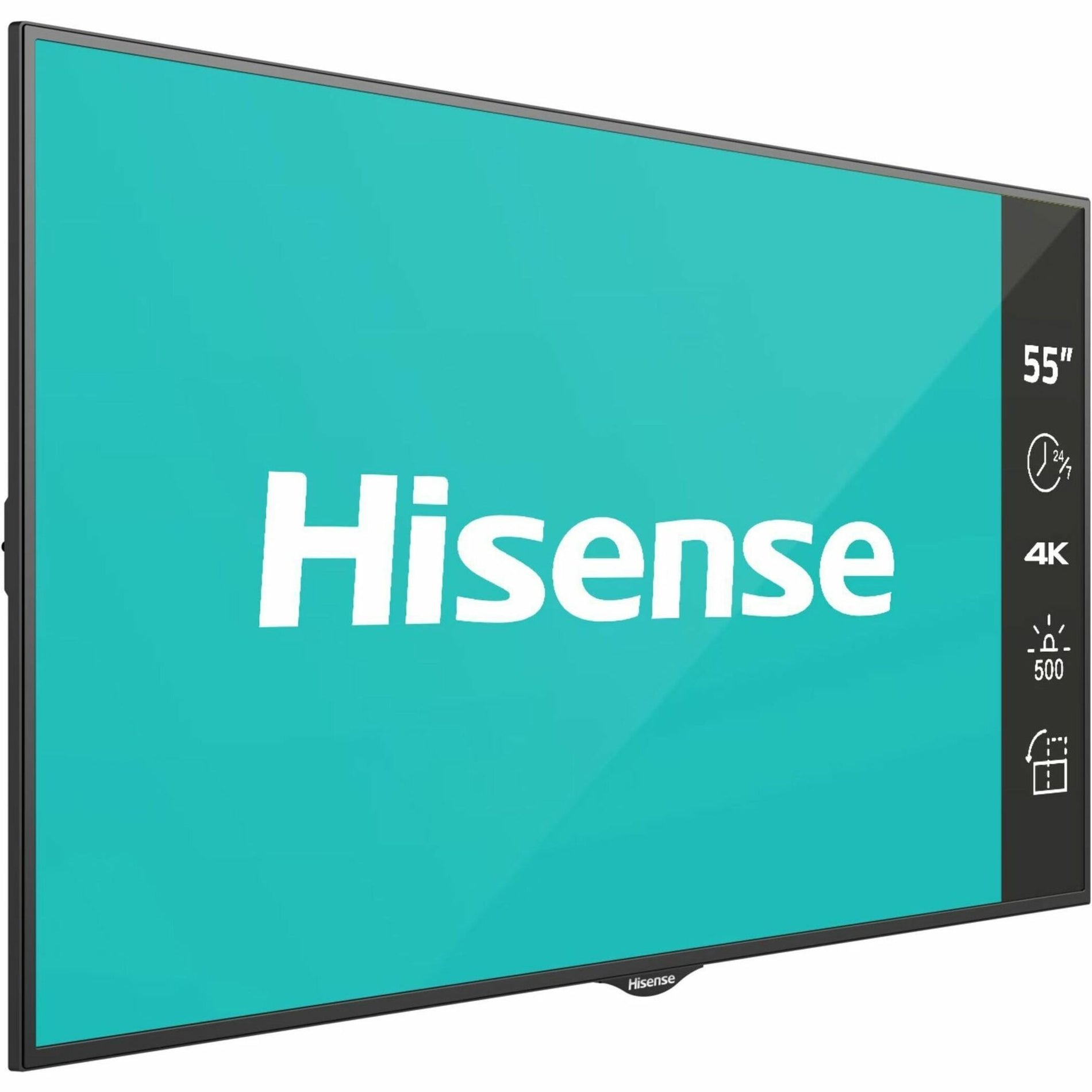 Hisense 55BM66AE 55" 4K UHD Digital Signage Display - 24/7 Operation, Android 9.0 Pie, 500 Nit Brightness, 72% Color Gamut