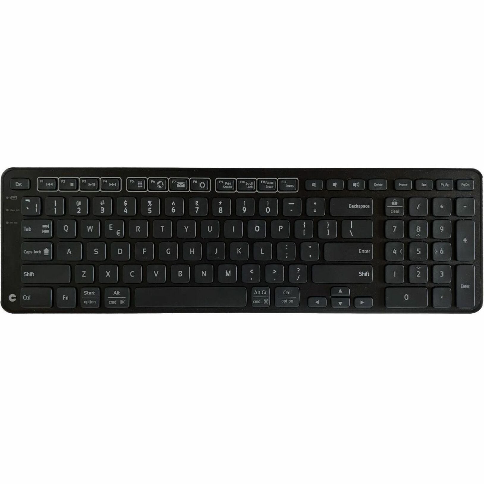 Contour 102104 Clavier Équilibré Sans Fil Ergonomique Compact Pleine Taille Brancher & Jouer