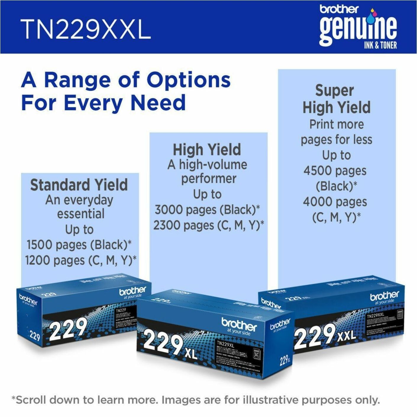 Brother TN229XXLC Super High-Yield Cyan Toner Cartridge - Echter Brother-Kartusche für HL-L3295CDW HL-L8245CDW MFC-L3780CDW und MFC-L8395CDW-Drucker