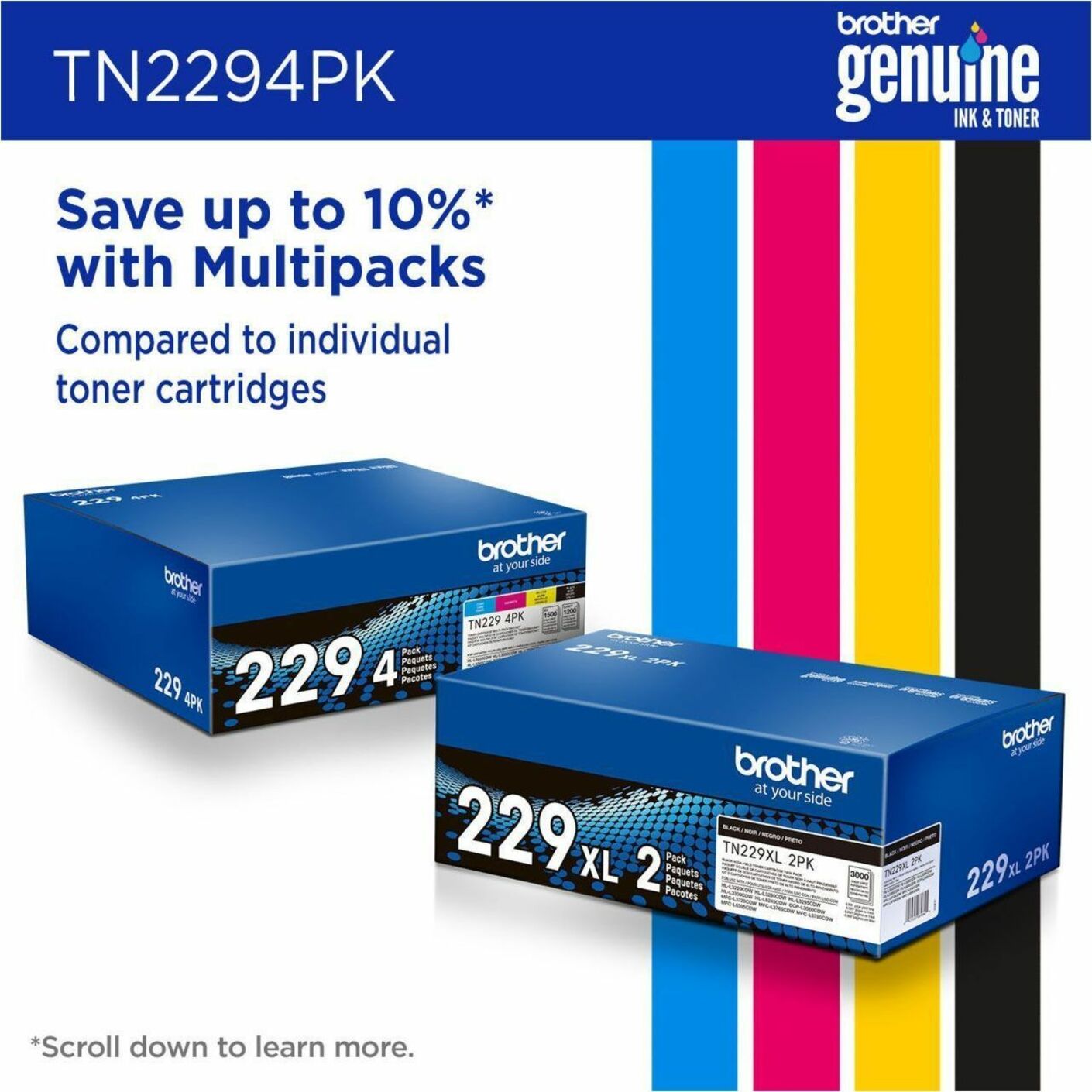 Brother toner multipack savings comparison showing 10% cost reduction-alternate-image7