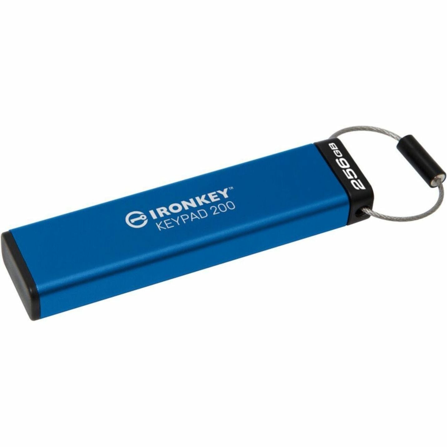 IronKey IKKP200/256GB Keypad 200 256GB USB 3.2 (Gen 1) Type A Flash Drive, Digitally Signed Secure Firmware, Customizable PIN, Tamper Resistant, Dust Proof, Water Proof, PIN Pad Protection