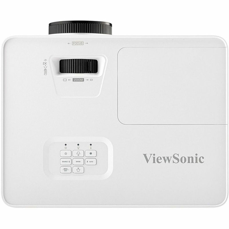 Top view of ViewSonic PA503HD showing control panel and lens adjustments