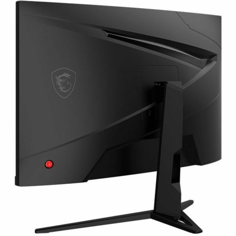 Rear view of MSI G2422C monitor showing angular design, MSI logo, and stand mount