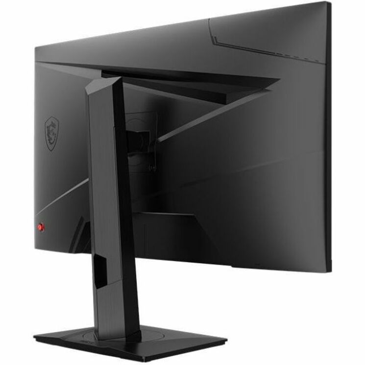 Rear view of MSI G274PF gaming monitor showing height-adjustable stand and design elements