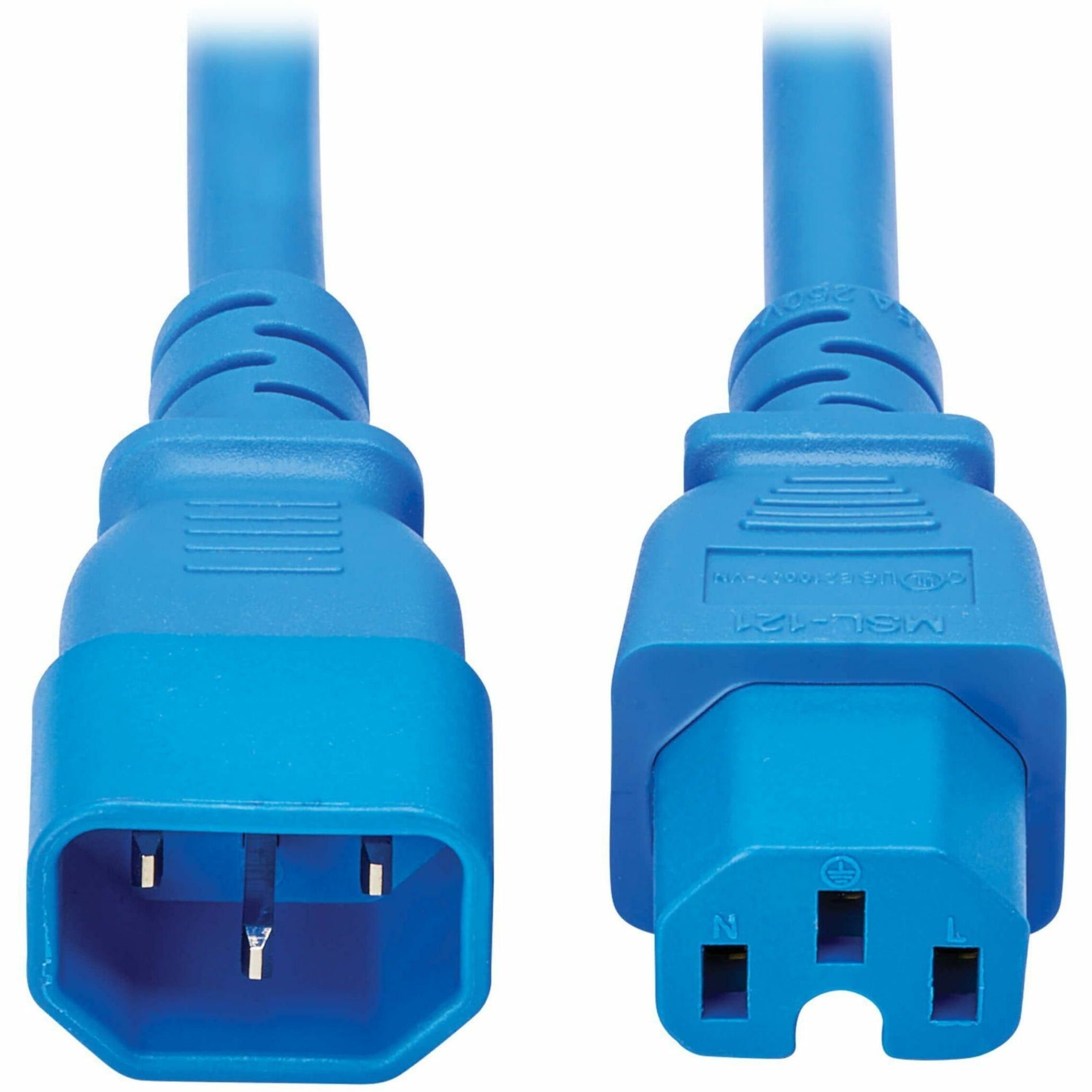 ทริปไลท์ P018-010-ABL สายไฟมาตรฐาน 3 เมตร 15A 250V หนักพิเศษ ยืดหยุ่น สีน้ำเงิน