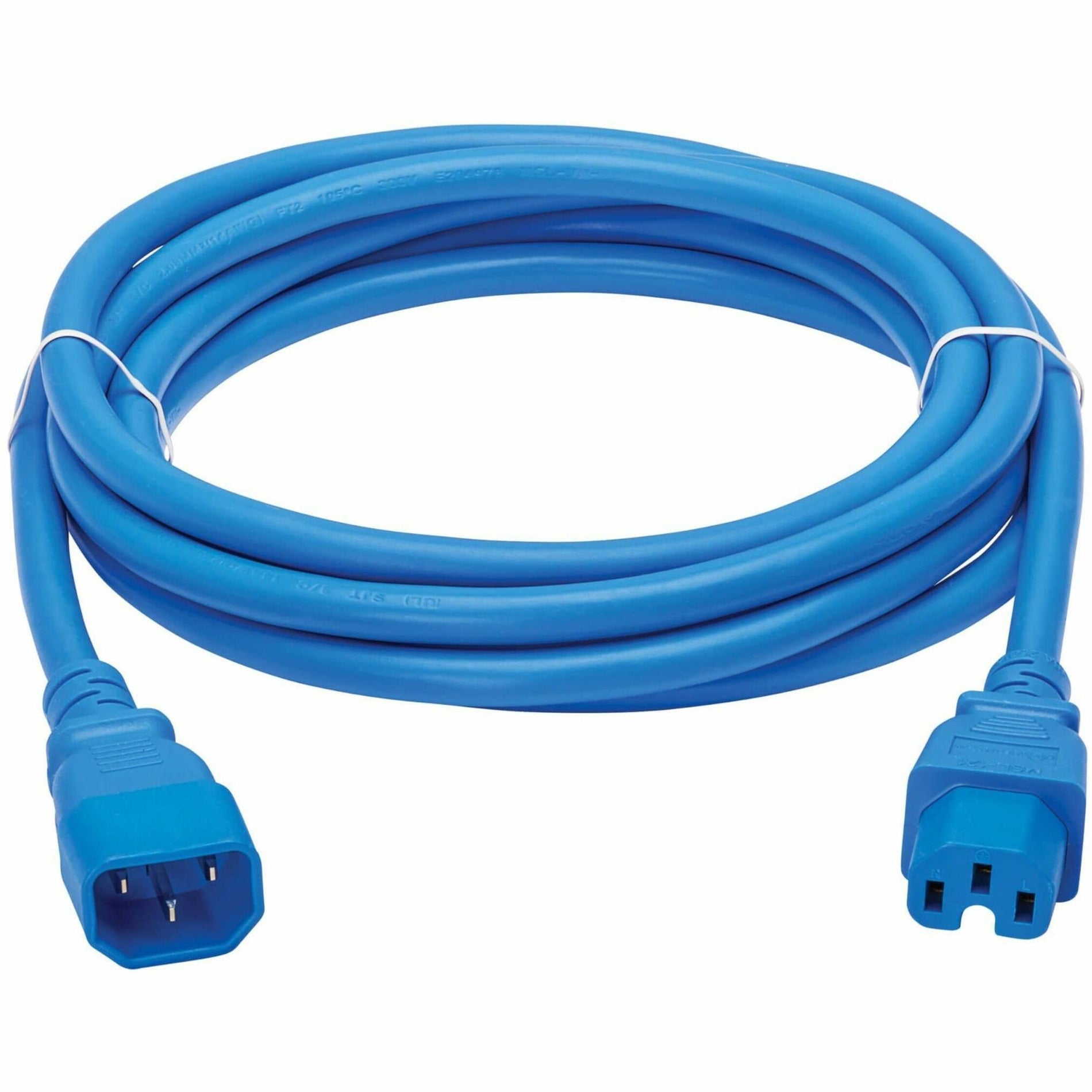 Tripp Lite P018-010-ABL Standard Power Cord, 10 ft, 15A 250V, Heavy Duty, Flexible, Blue