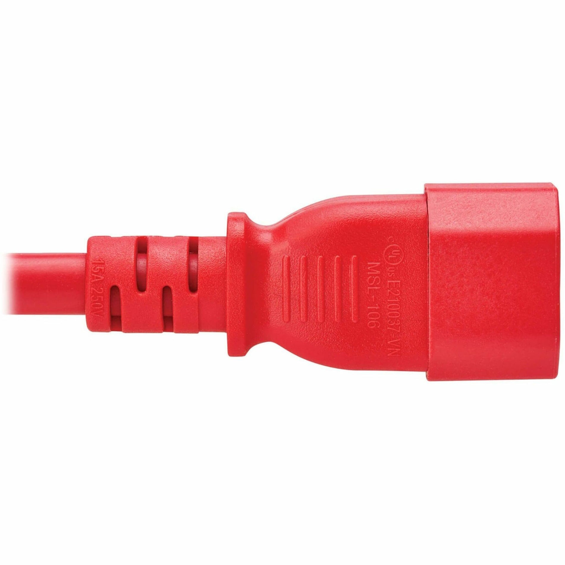 Cordon d'alimentation Tripp Lite P018-010-ARD 10 pieds 15A 250V robuste flexible rouge