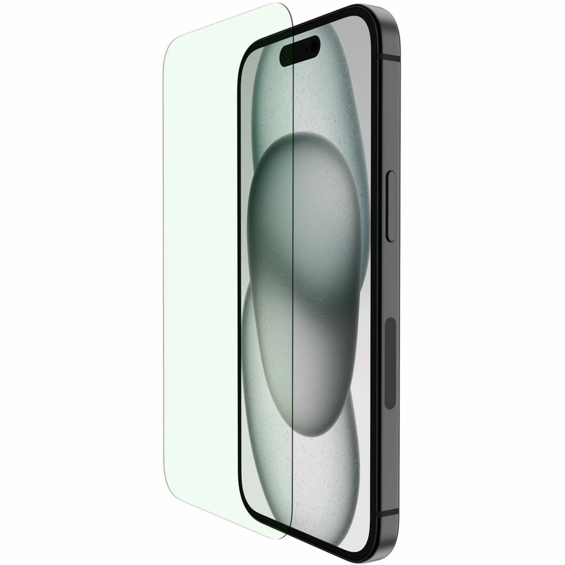 Belkin OVA139ZZ ScreenForce UltraGlass 2 Filtre de Lumière Bleue Protecteur d'Écran pour iPhone 15 Garantie à Vie Tray d'Alignement Facile Autocollant de Retrait de Poussière Chiffon de Nettoyage