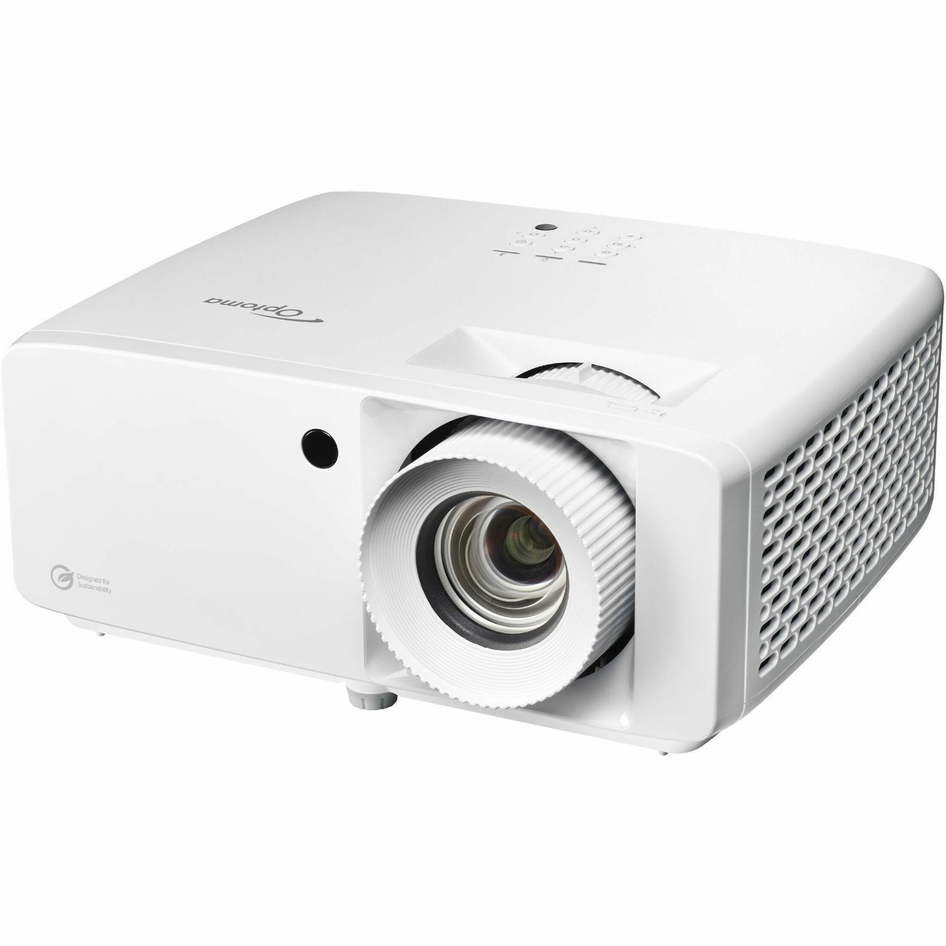 Angled view of Optoma ZK450 showing sleek design and control interface-alternate-image4