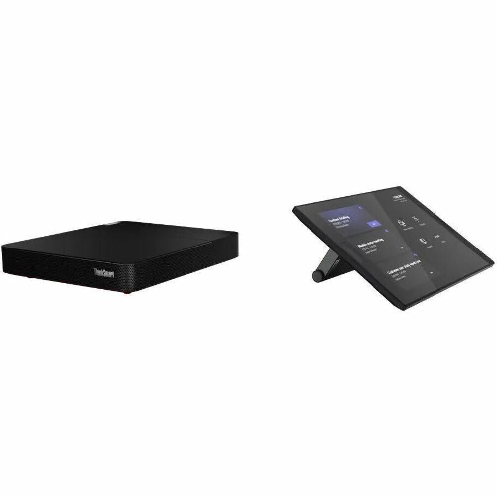 Lenovo ThinkSmart Core video conferencing system showing main module and touch controller display-alternate-image1