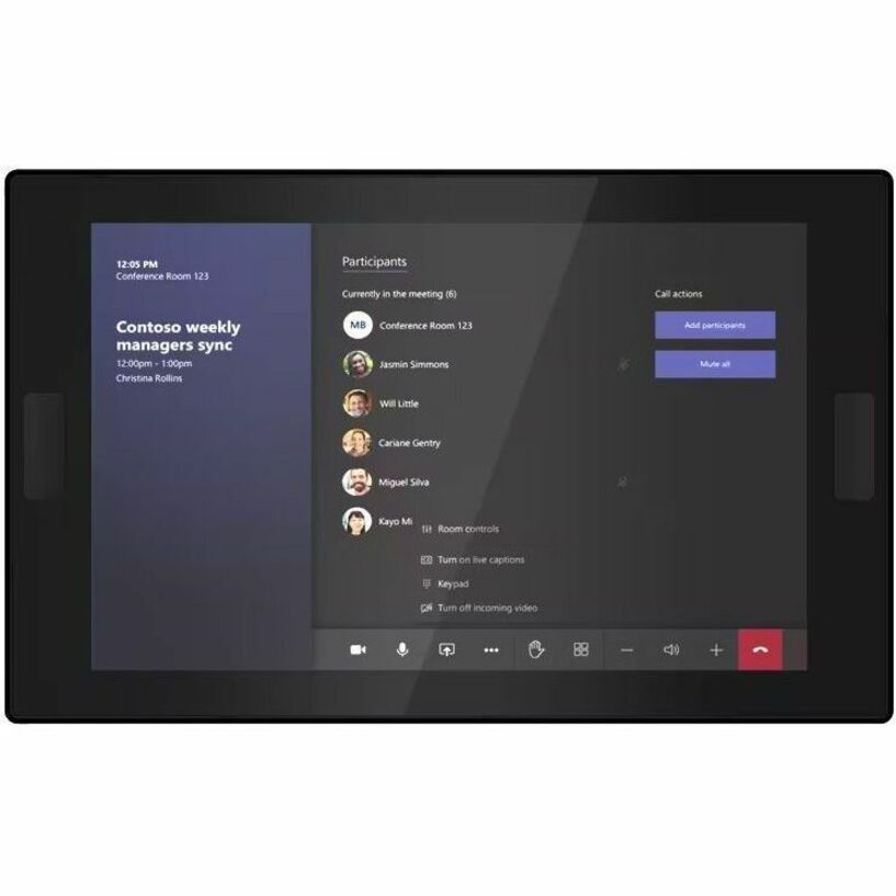 ThinkSmart Controller screen showing Microsoft Teams interface and meeting controls-alternate-image9