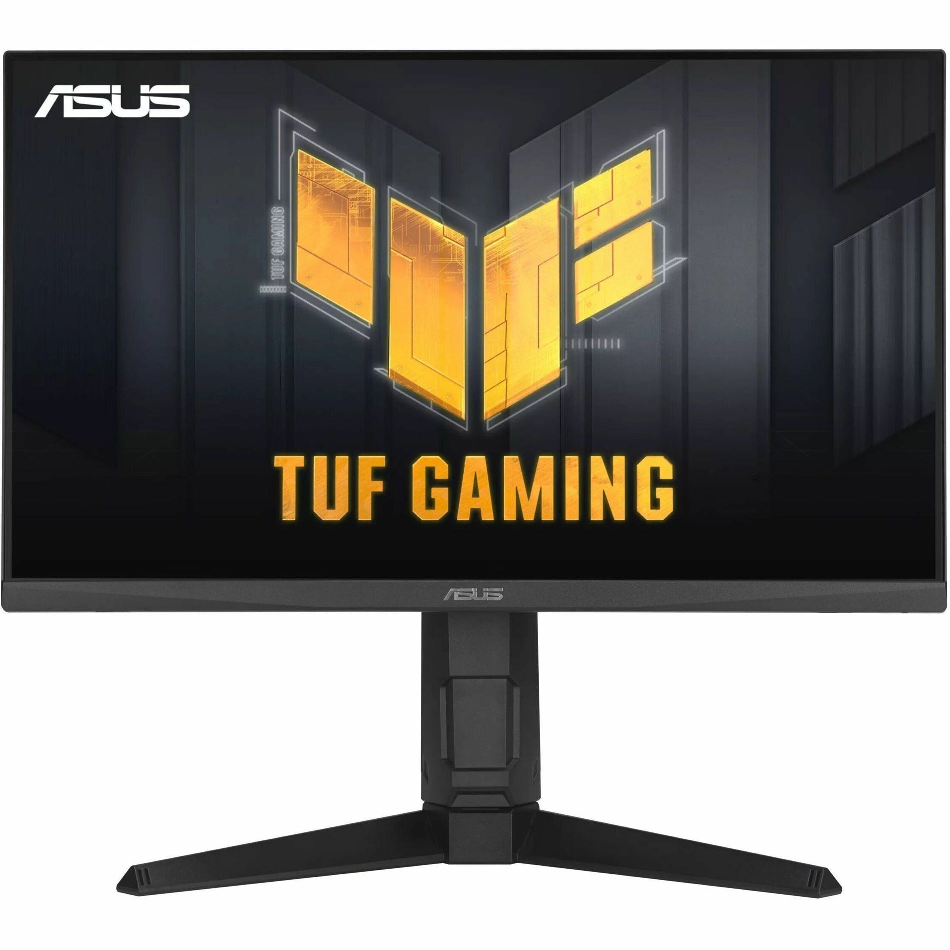 Front view of ASUS TUF Gaming monitor showing adjustable stand and slim bezels-alternate-image2