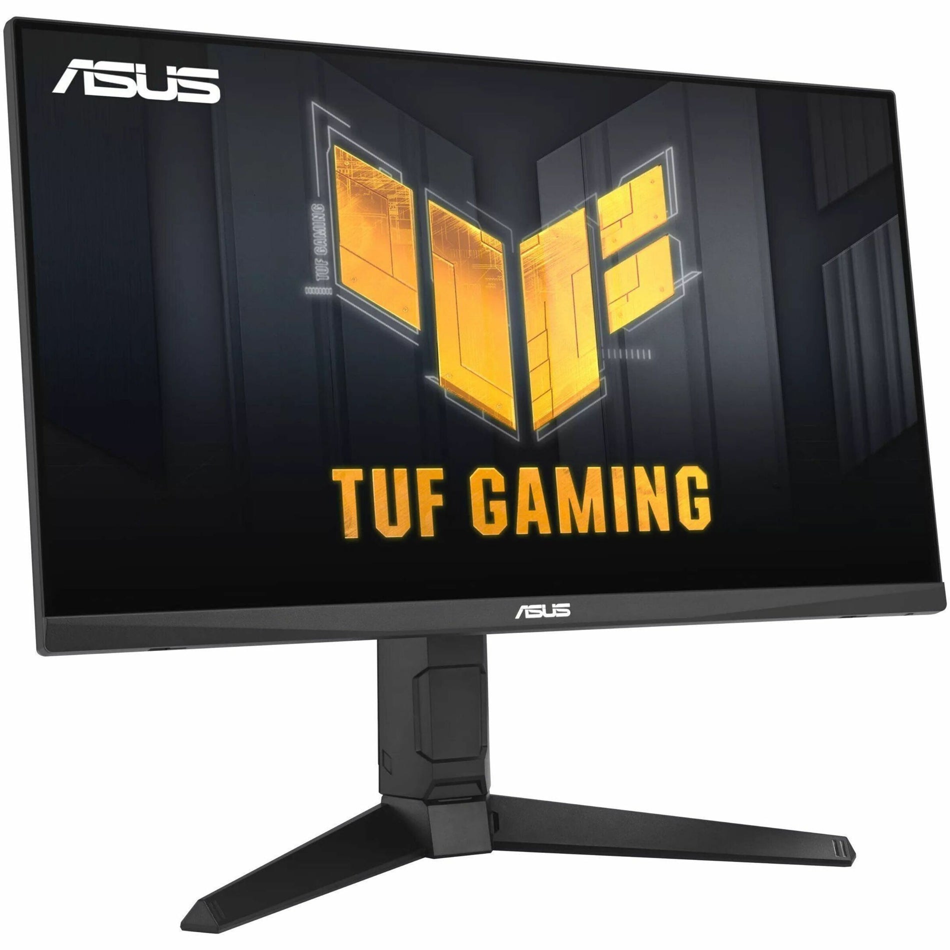 Angled view of ASUS TUF Gaming monitor highlighting gaming-inspired design elements-alternate-image3