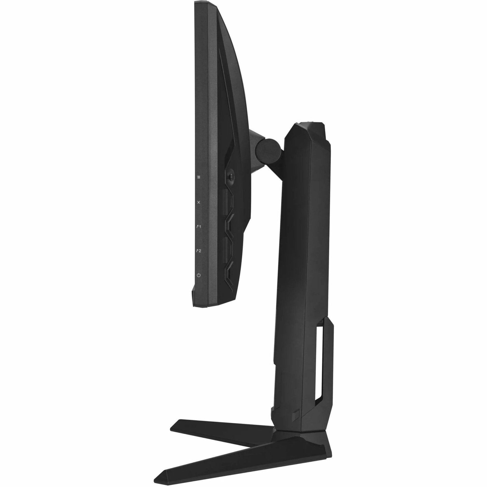 Side view of ASUS TUF Gaming monitor showing stand articulation and adjustment range-alternate-image4