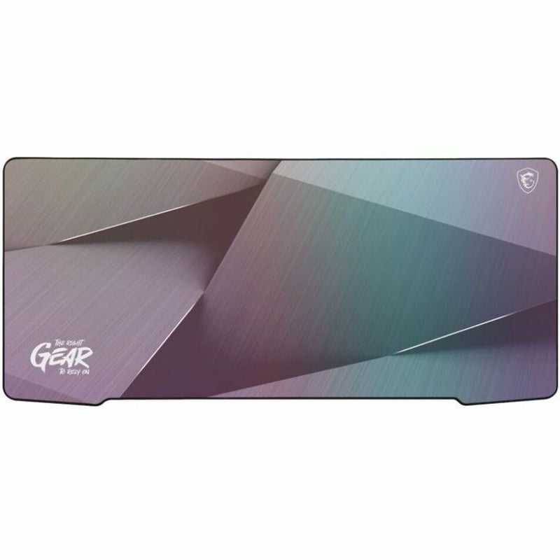 Top-down view of MSI AGILITY GD72 mousepad showing geometric pattern and gradient design