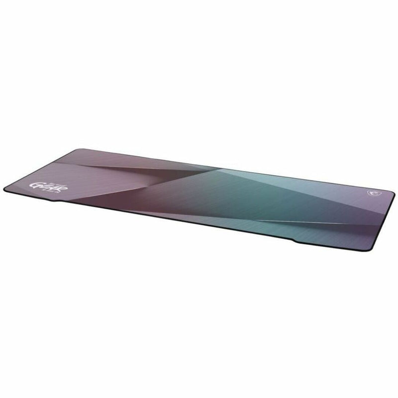 Side view of MSI AGILITY GD72 mousepad showing extended design and gradient color pattern