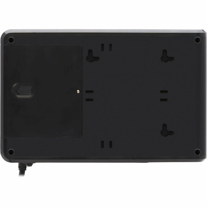 Bottom view of BC600R UPS showing battery access panel