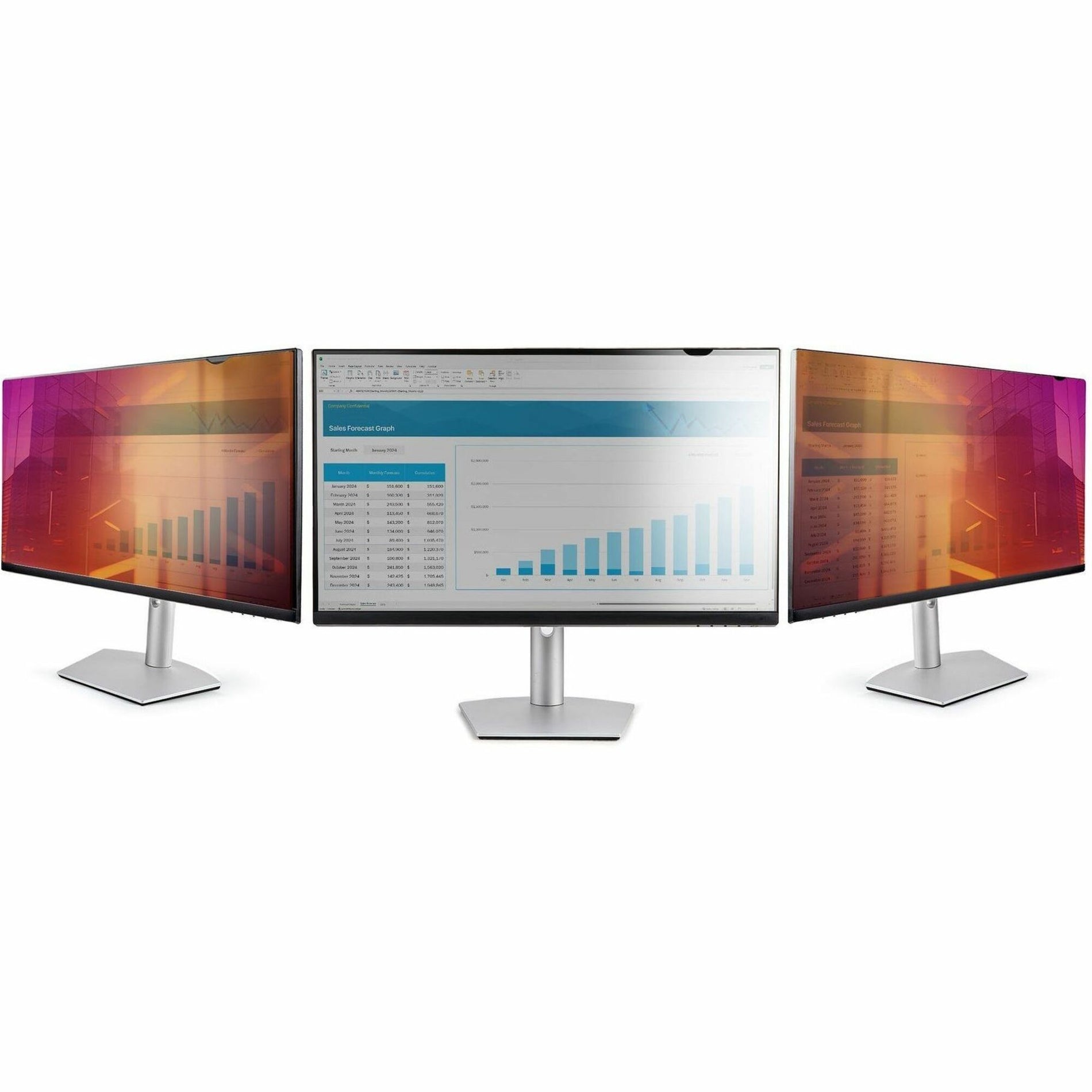 StarTech.com 238G-PRIVACY-SCREEN Privacy Screen Filter, Residue-free, Removable, Microlouver Privacy Technology, Reversible, Widescreen, 16:9, 23.8" LCD Monitor, Blue Light Reduction