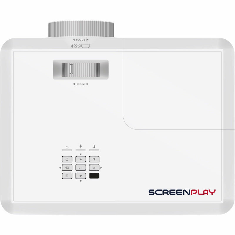 Top view of InFocus SP2238 showing control panel and lens controls