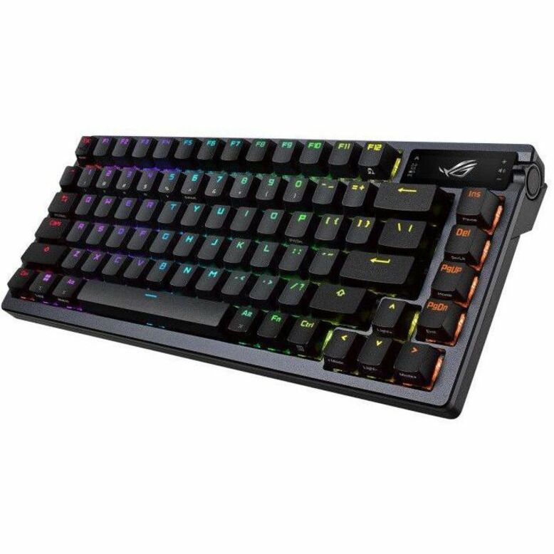 Asus ROG Azoth 75% Gaming Keyboard, RGB LED Backlight, Hot-Swappable NX Switches, OLED Display, Tri-Mode Connectivity, Bluetooth 5.1, PC/Mac Compatible - M701 (1 Year Warranty)