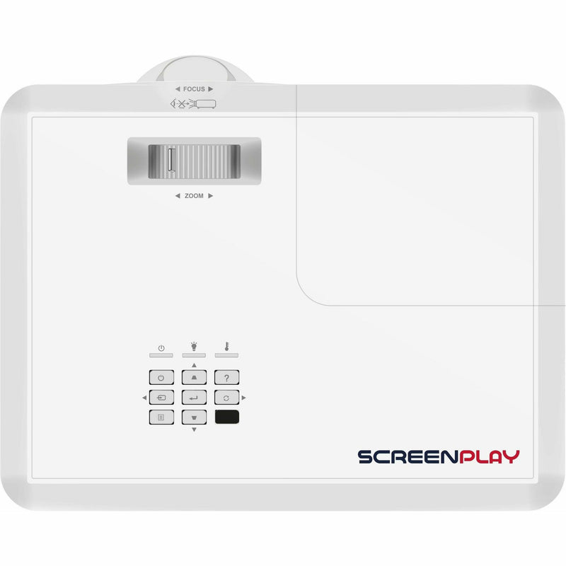 Top view of InFocus SP2238ST projector showing control panel with zoom and focus controls