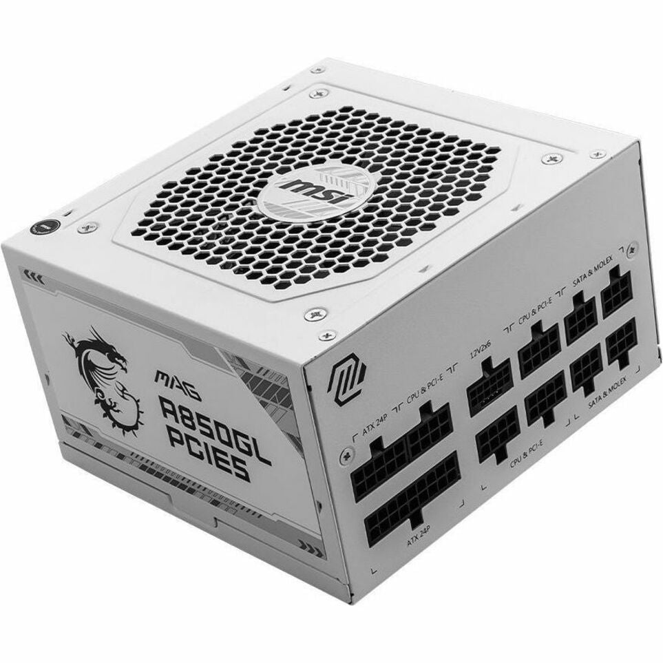 MSI MAG A850GL PCIE5 White Power Supply, 850 W, 80 Plus Gold, 10