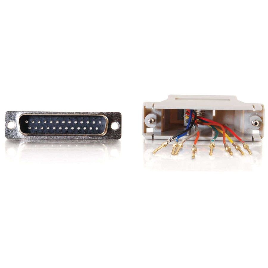 C2G 02934 Modulaire Adapter RJ45 naar DB25 Mannelijk Grijs