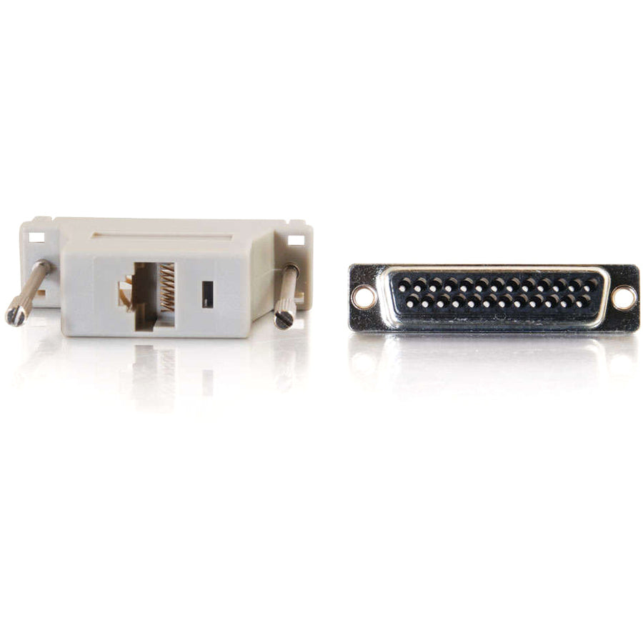 Adaptateur Modulaire RJ45 vers DB25 Mâle Gris