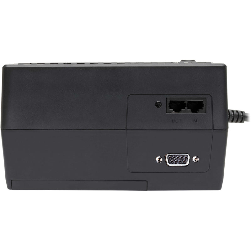 Side view of Tripp Lite INTERNET550SER UPS showing communication ports