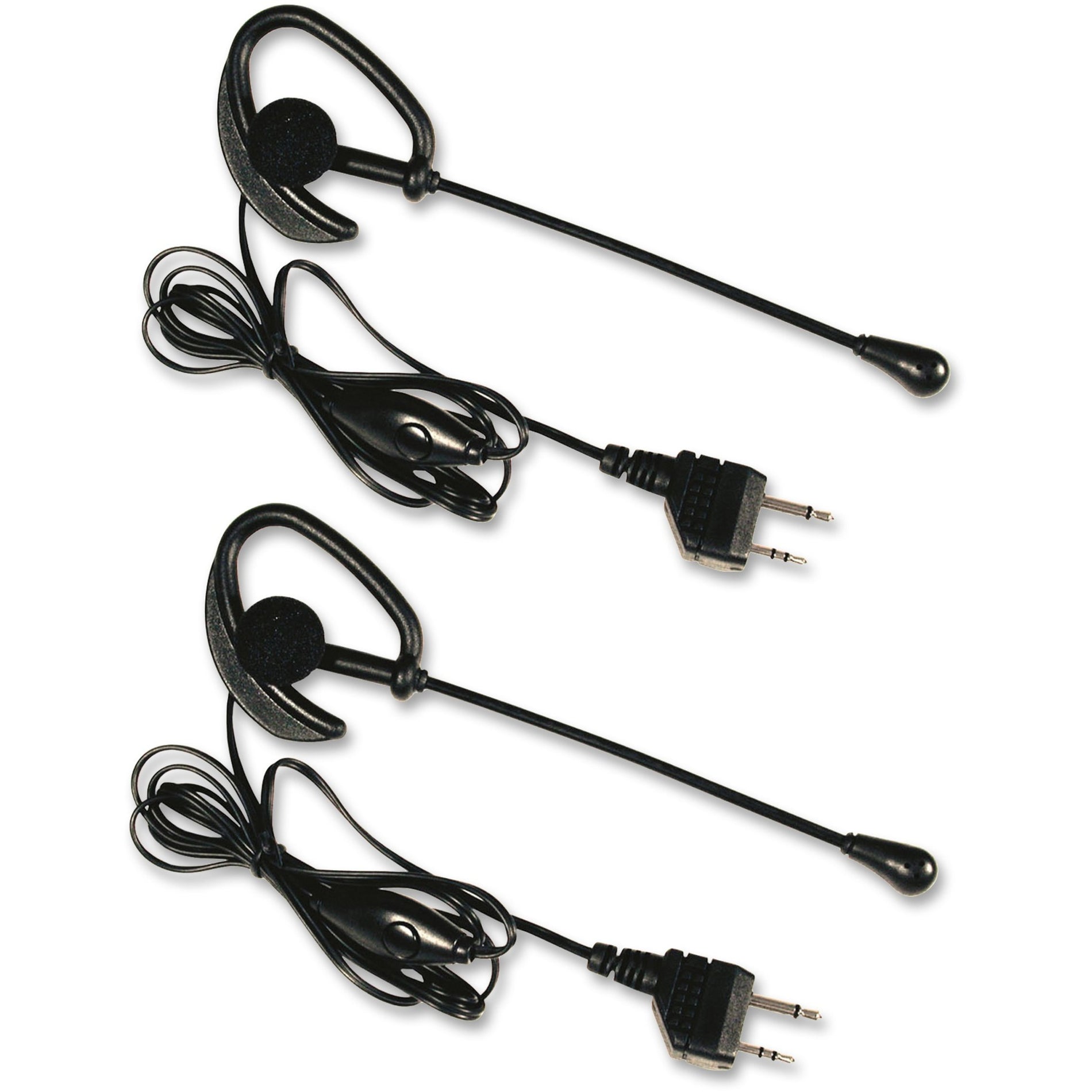 Midland AVP1 PTT Earset, Monaural Over-the-ear Headset with Flexible Boom Microphone