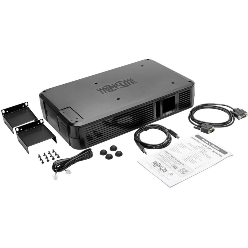 SMART1200LCD UPS with included installation accessories and documentation