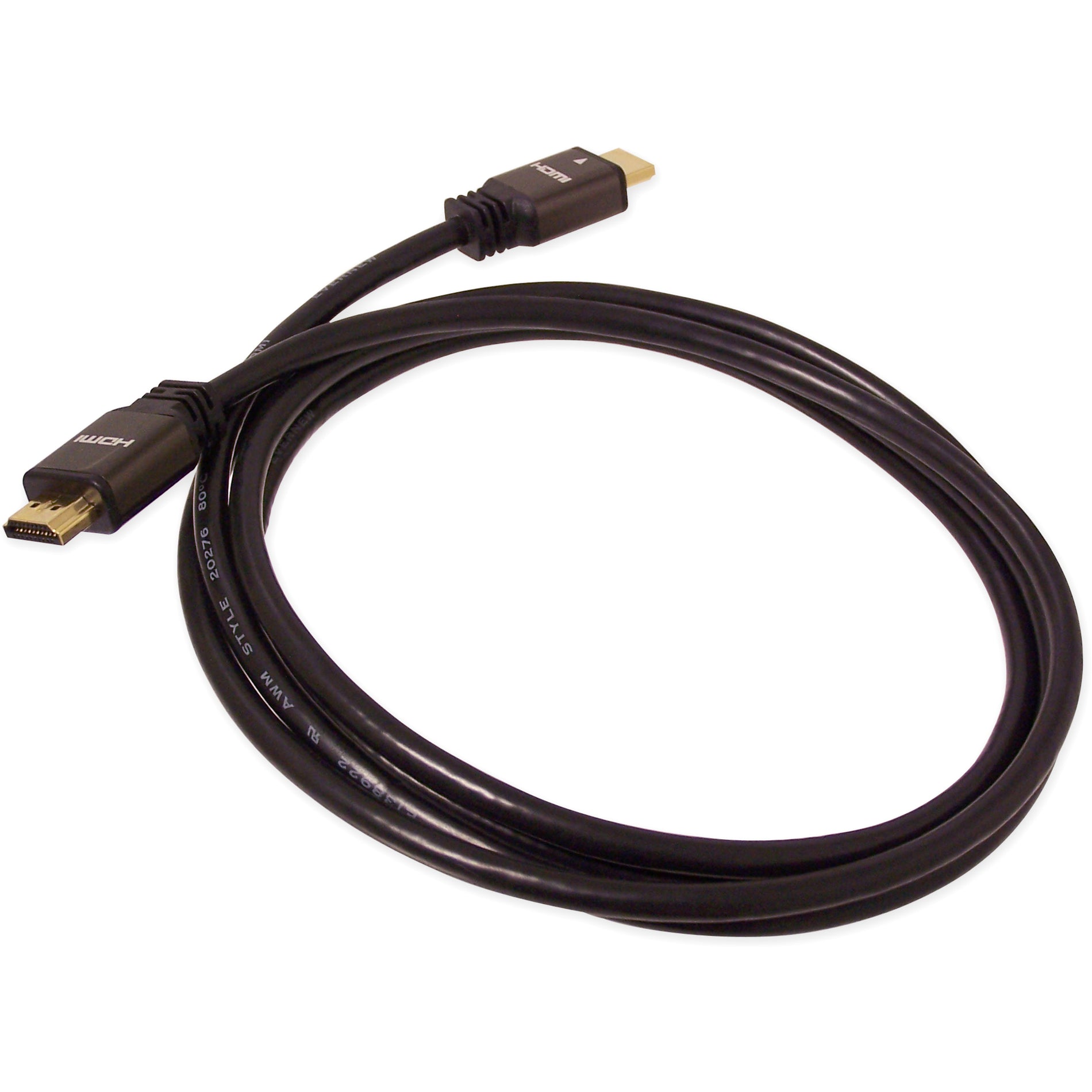 SIIG CB-000012-S1 HDMI Cable, 6.56 ft, Molded, Copper Conductor, Shielded, Gold Plated Connectors