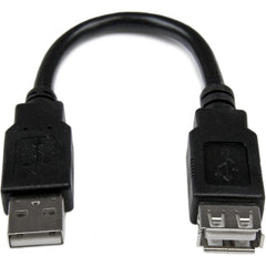 كابل تمديد USB 2.0 بطول 6 بوصات من StarTech.com، محول A إلى A - ذكر/أنثى، كابل نقل البيانات