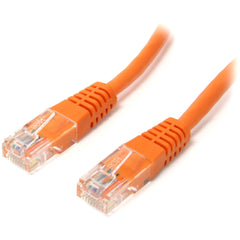 StarTech.com Cat5e Network Patch Cable, 15ft Orange, PoE Compatible, 24AWG Pure Copper, Gold-Plated RJ45 M/M, Molded Strain Relief, Bend Resistant - M45PATCH15OR (Lifetime Warranty)