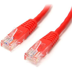 StarTech.com Cat5e UTP Network Patch Cable, 3ft Red, RJ-45 Male/Male, Copper Conductor, Molded Strain Relief, PoE Compatible, Gold-Plated Connectors - M45PATCH3RD (Lifetime Warranty)