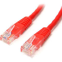 StarTech.com Cat5e Network Patch Cable, 15ft Red, PoE Ready, 24AWG Pure Copper, Gold-Plated RJ45 M/M Connectors, Molded Strain Relief, Bend Resistant, CMG Rated (M45PATCH15RD) Lifetime Warranty