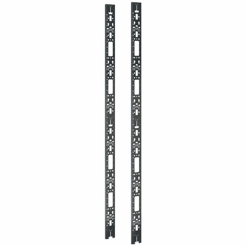 Full-length view of APC AR7502 NetShelter SX 42U vertical PDU mount showing mounting holes and cable management features