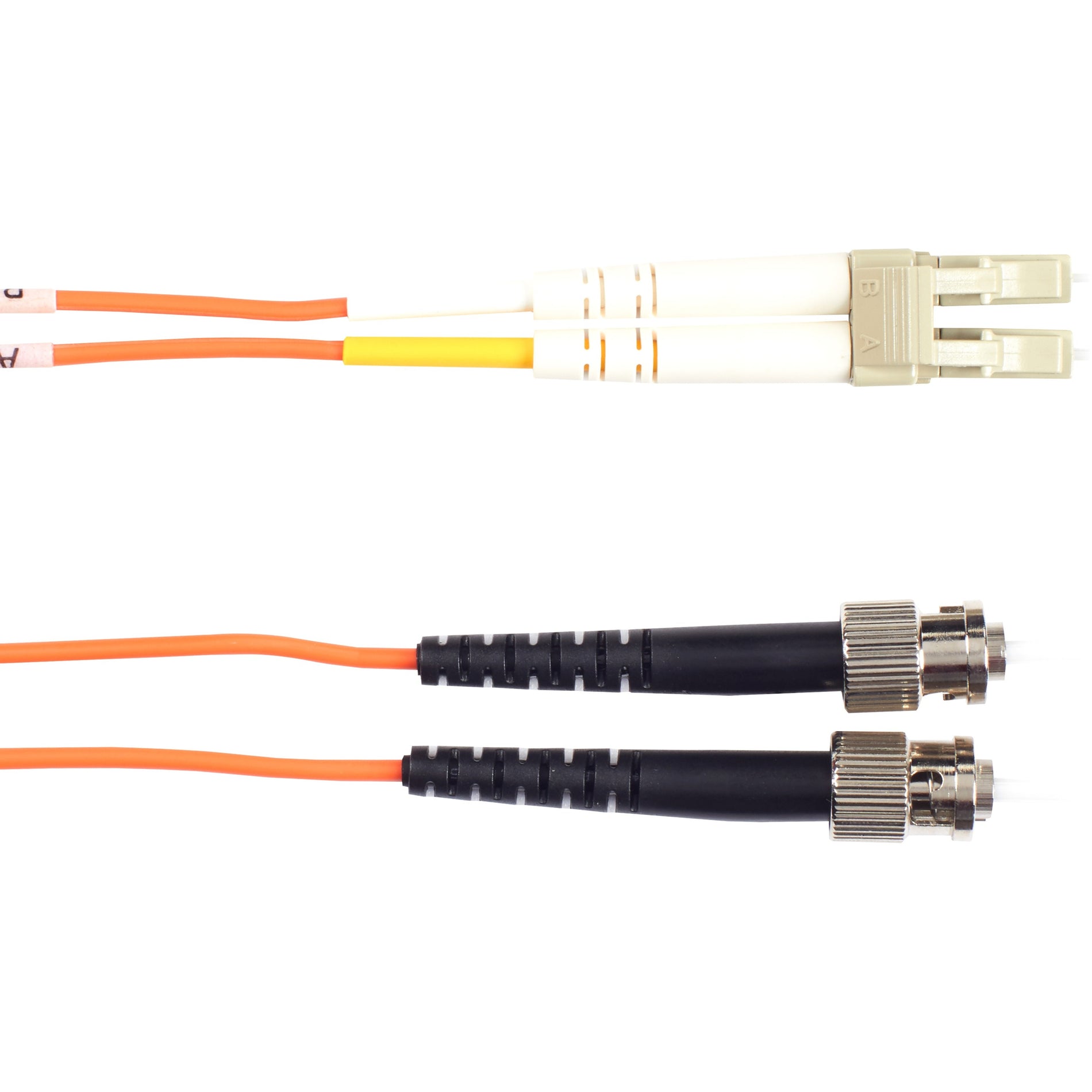 Black Box EFN110-030M-STLC Fiber Optic Duplex Patch Network Cable, Multi-mode, 98.40 ft, ST to LC Male Connectors, Orange Jacket