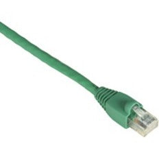 Green Cat.6 network cable with gold-plated RJ-45 connector and snagless boot