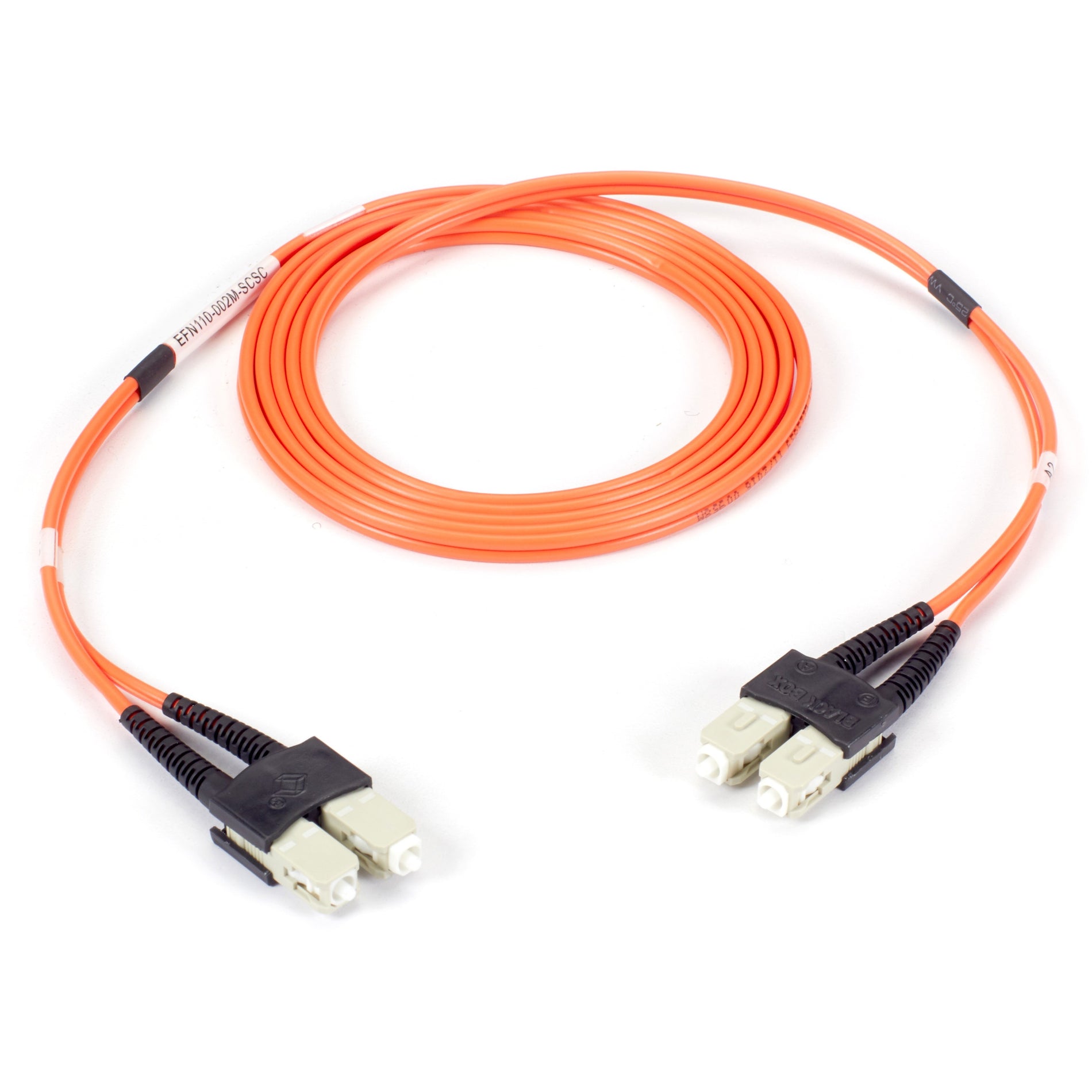 Black Box EFN110-015M-SCSC Fiber Optic Duplex Patch Network Cable, Multi-mode, 49.20 ft, Orange