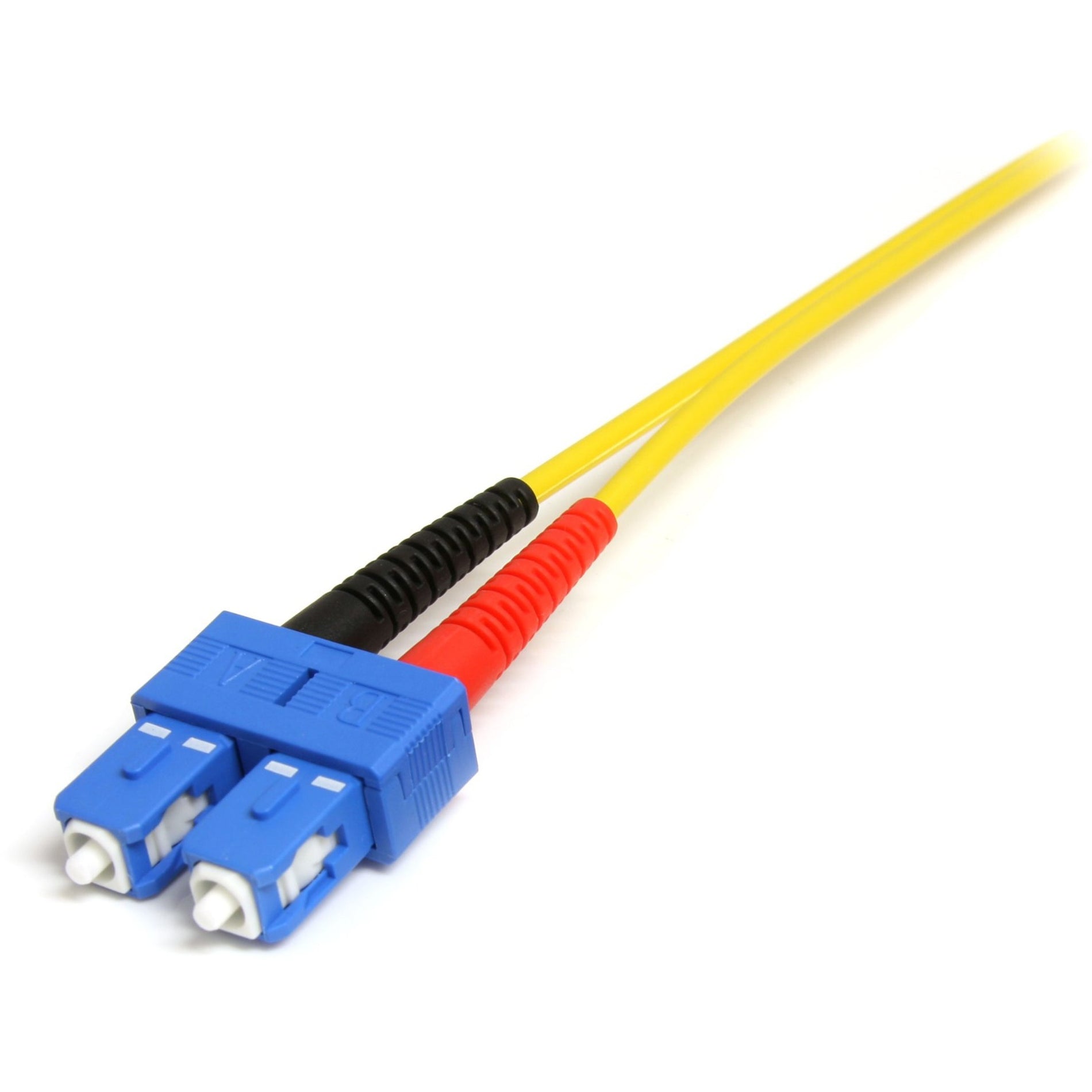 StarTech.com SMFIBLCSC1 1m Cable de conexión de fibra óptica dúplex de modo único LC-SC 100 Gbit/s LSZH amarillo
