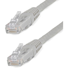 StarTech.com Cat6 UTP Network Patch Cable, 10Gbps, Gold Plated RJ-45 Male Connectors, PoE/PoE++ Compatible, Snagless Boot, ETL Verified, Gray, 3ft - C6PATCH3GR (Lifetime Warranty)