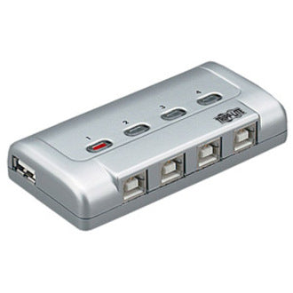 Tripp Lite U215-004-R 4-Port USB 2.0 Printer / Peripheral Sharing Switch, Share Printer Between Multiple Computers