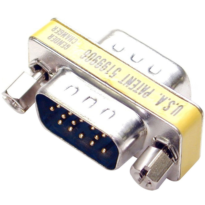 StarTech.com VGA gender changer adapter with HD15 male to male connectors, featuring metal housing and gold-plated pins