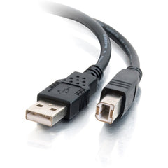 C2G USB 2.0 Data Transfer Cable, 9.8ft Type A to Type B, 480 Mbit/s, Plug & Play, EMI/RFI Protection, Crosstalk Protection, Black - 28103 (Lifetime Warranty)