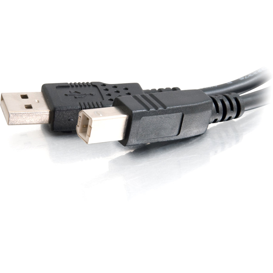 C2G 28101 3.3ft كابل USB A إلى USB B ، قم بتوصيله واستخدامه ، اللون الأسود ، كابل نقل البيانات