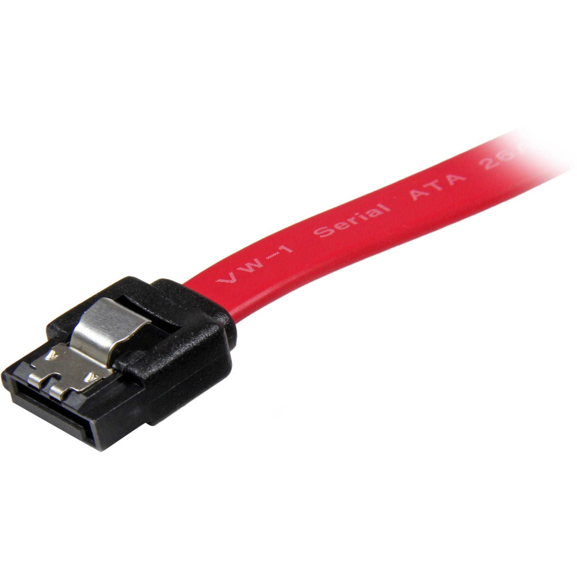 StarTech.com LSATA12 Latching SATA Cable, 1 ft, 6 Gbit/s Data Transfer Rate, Flexible
